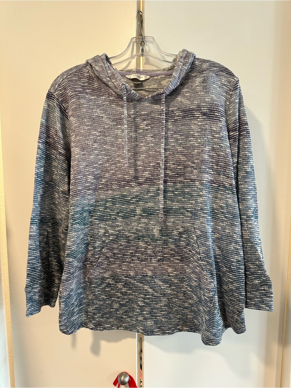 CJ Banks 1x Striped Knit Hoodie